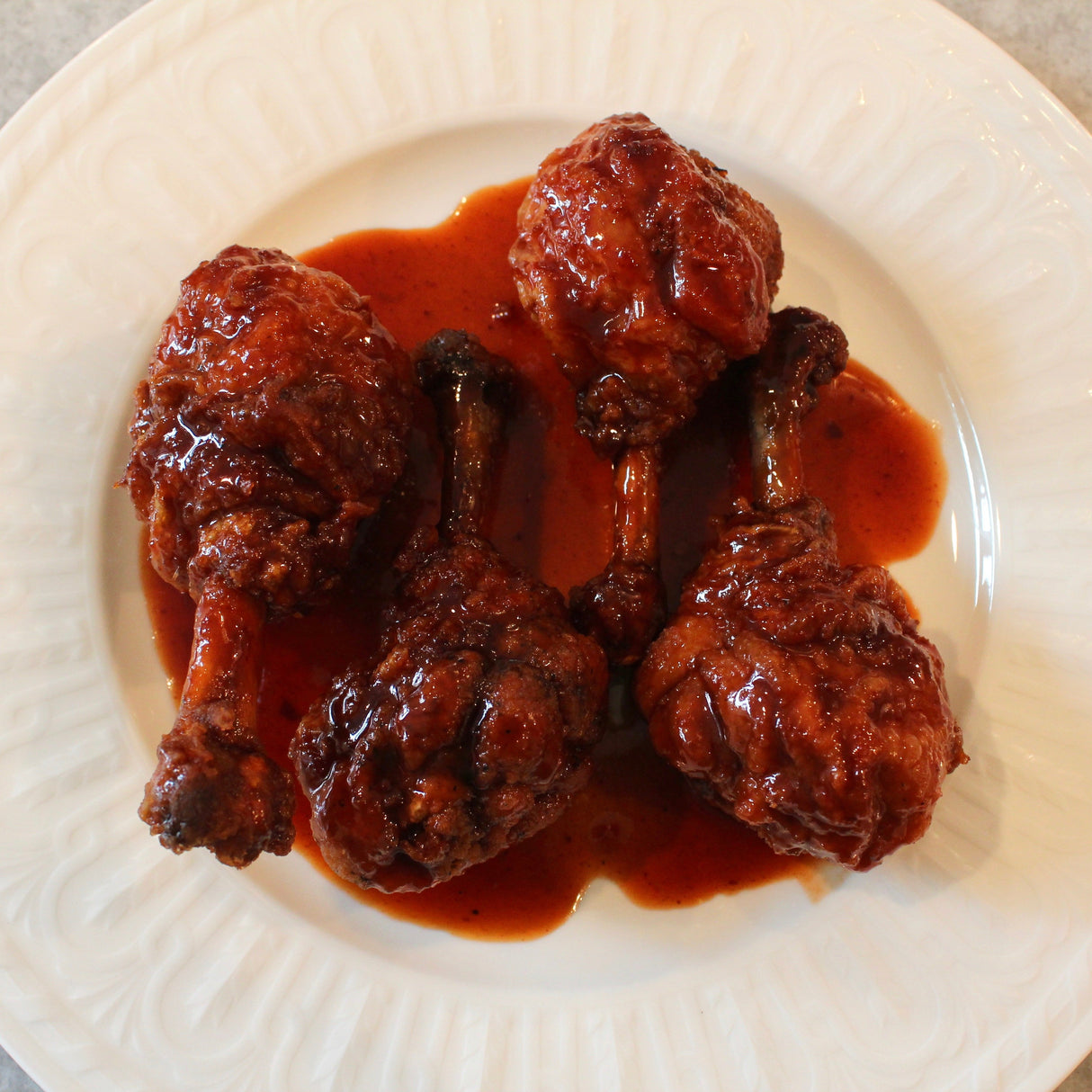 Sweet & Sassy Barbecued Chicken Drumstick Lollipops