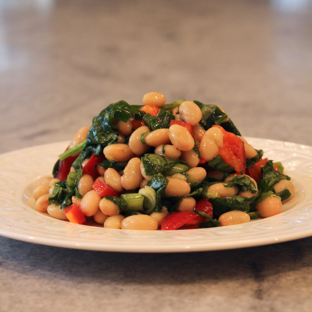 White Bean & Spinach Salad Catering Bowl